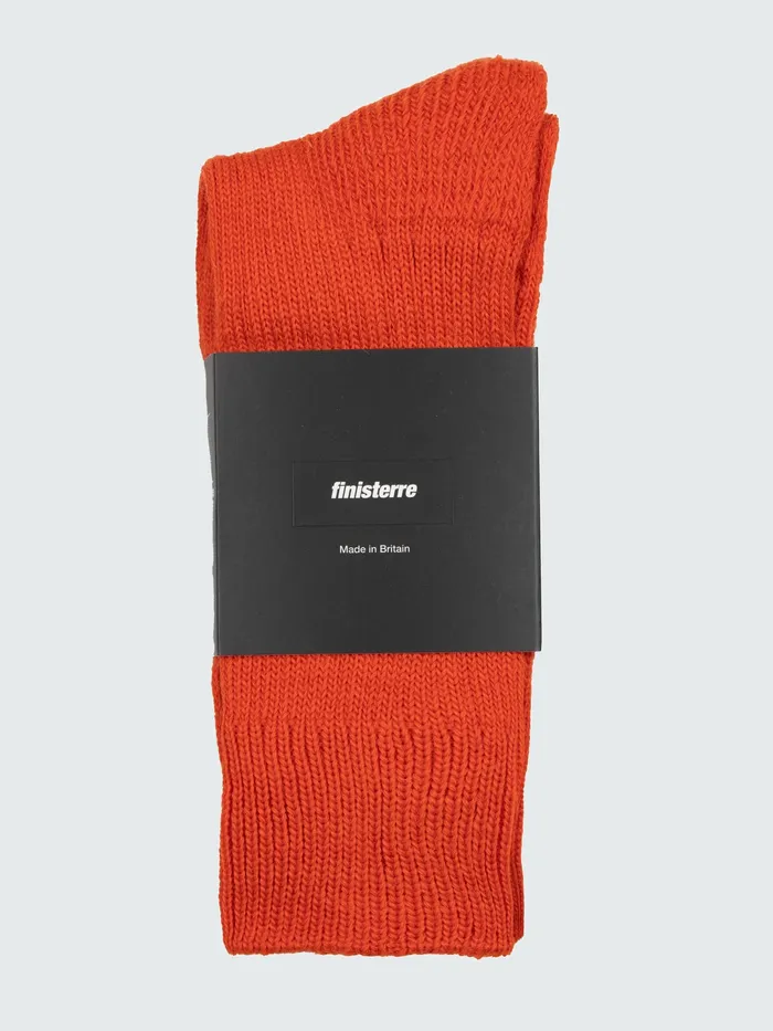 Finisterre Socks MenWomen Ribbed Sock Dark Flame