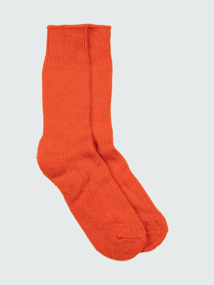 Finisterre Socks MenWomen Ribbed Sock Dark Flame