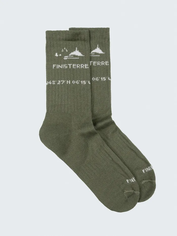 Finisterre Socks MenWomen Rossby Sports Sock Pendant Oliveecru