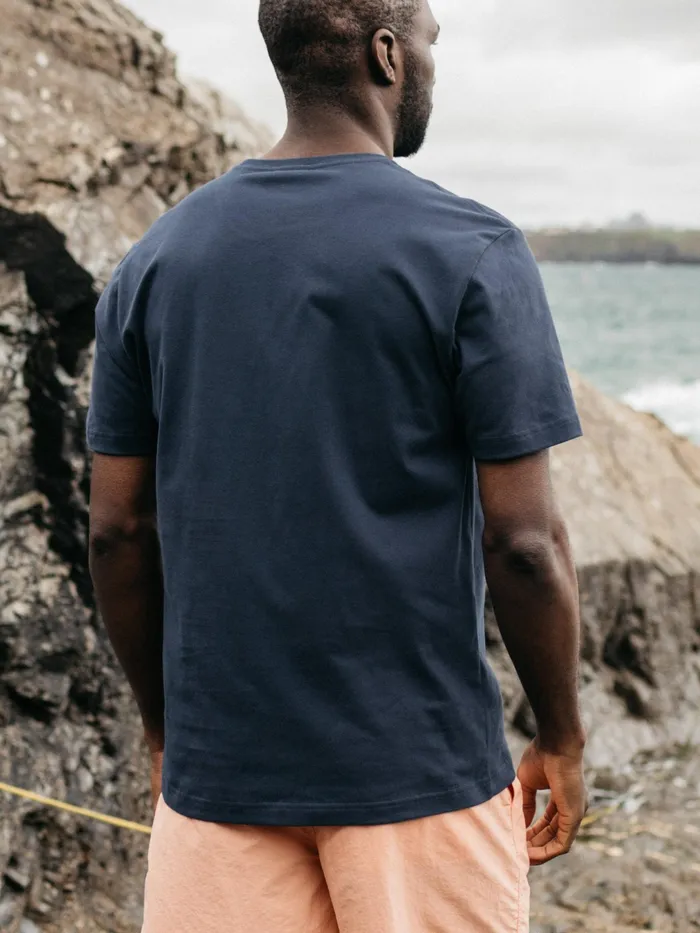 Finisterre TShirts Men Diamond Logo TShirt Navy