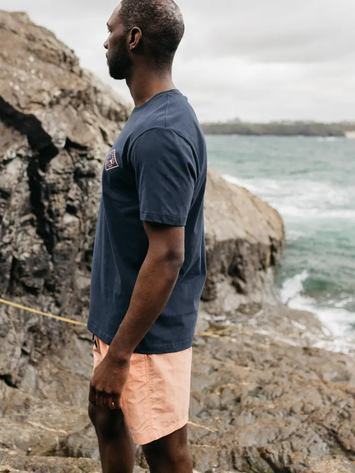 Finisterre TShirts Men Diamond Logo TShirt Navy