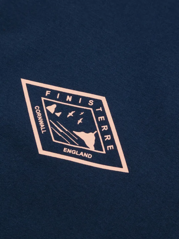 Finisterre TShirts Men Diamond Logo TShirt Navy
