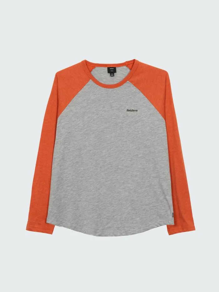 Finisterre Tops and TShirts Women Bailey Long Sleeve TShirt Grey Marlred Rust Finisterre Tops and TShirts Women Bailey Long Sleeve TShirt Grey Marlred Rust