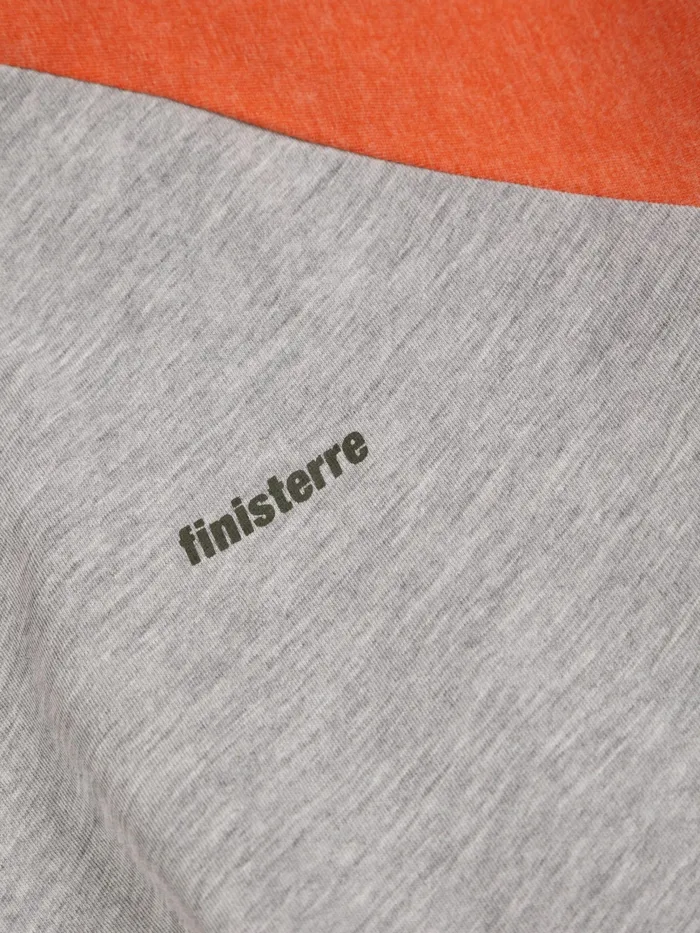 Finisterre Tops and TShirts Women Bailey Long Sleeve TShirt Grey Marlred Rust