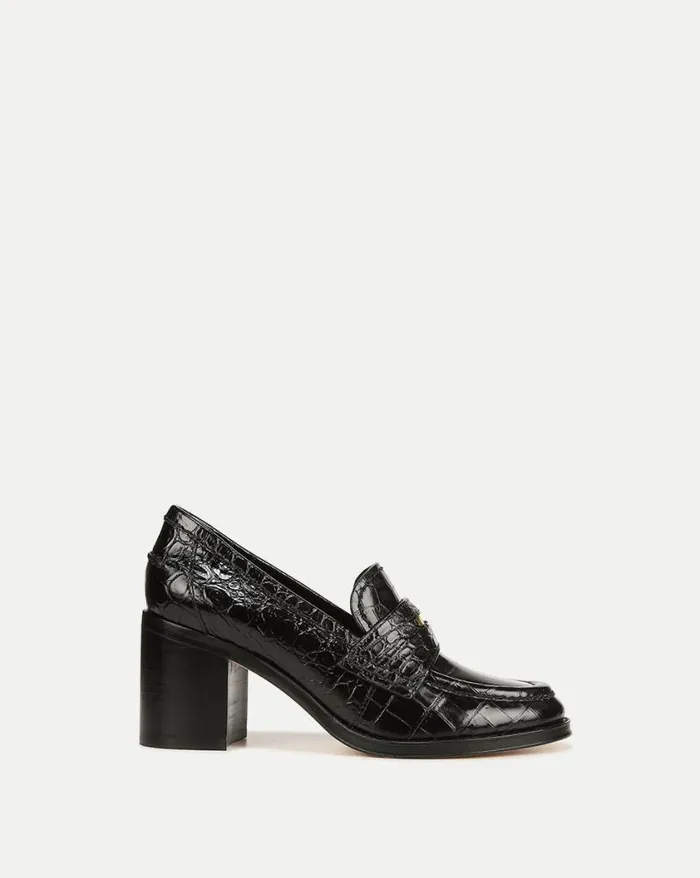 Flats and Loafers Shop Veronica Beard Penny Loafer Heel Black