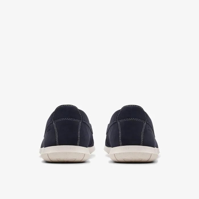 Flexway Step Navy Suede Men Clarks Loafers and Slip Ons