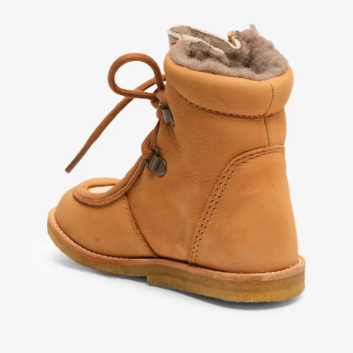 flor l tex cognac Brown KIDS Boots bisgaardshoes