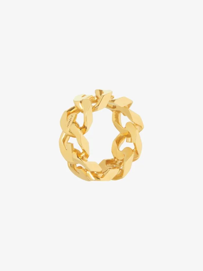 G Chain Ring In Metal Golden Yellow WomenMen Givenchy Jewelry
