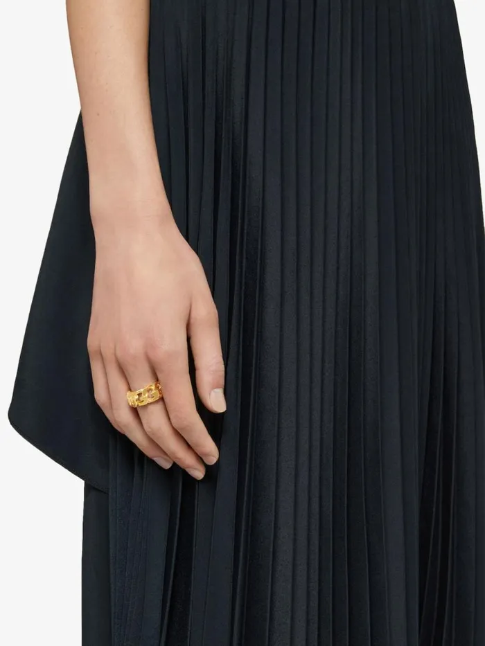 G Chain Ring In Metal Golden Yellow WomenMen Givenchy Jewelry