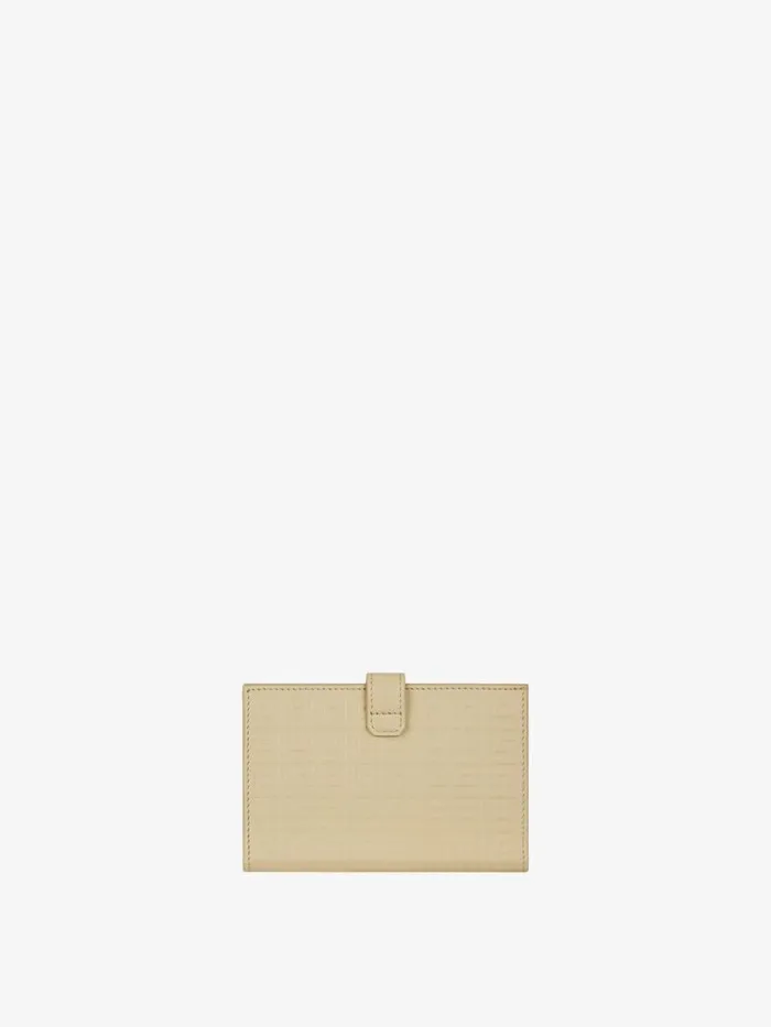 GCut Wallet In 4g Leather Natural Beige Women Givenchy Wallets and Card Holders