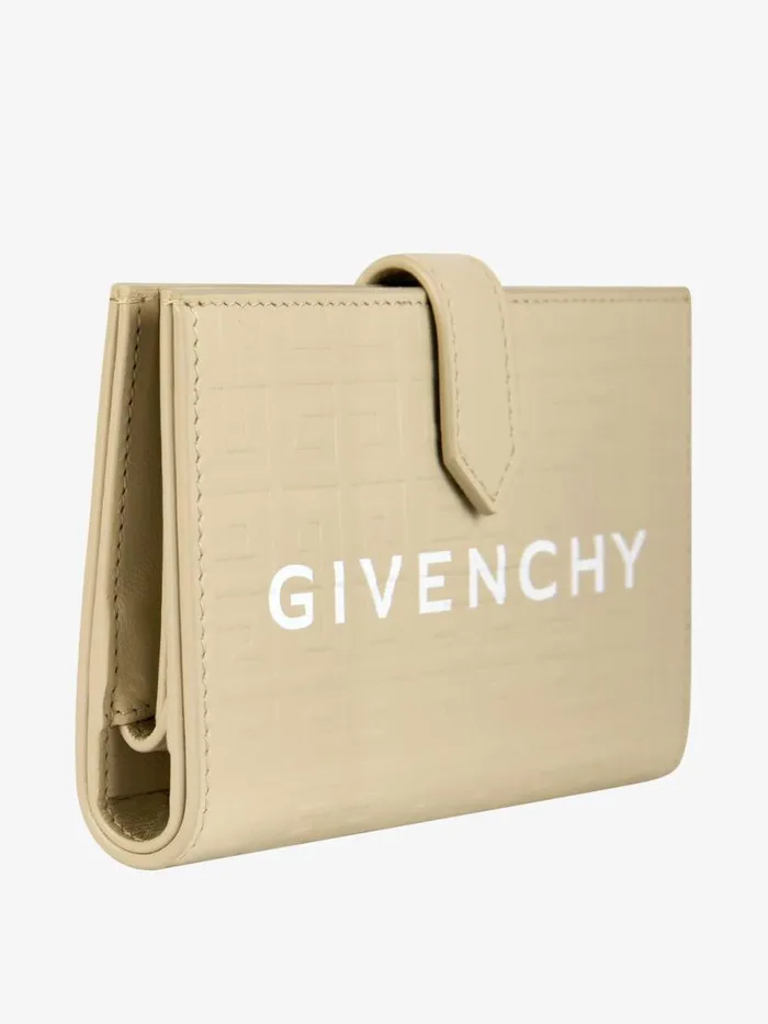 GCut Wallet In 4g Leather Natural Beige Women Givenchy Wallets and Card Holders