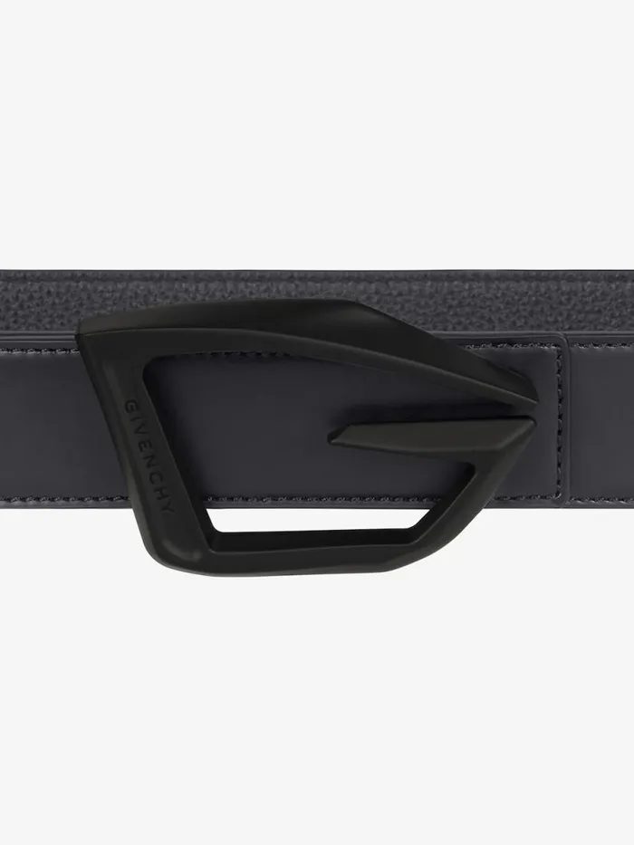 GivCut Reversible Belt In Grained Leather Black Men Givenchy Belts