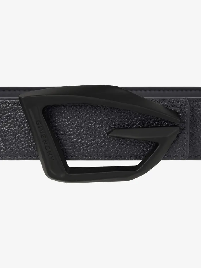 GivCut Reversible Belt In Grained Leather Black Men Givenchy Belts