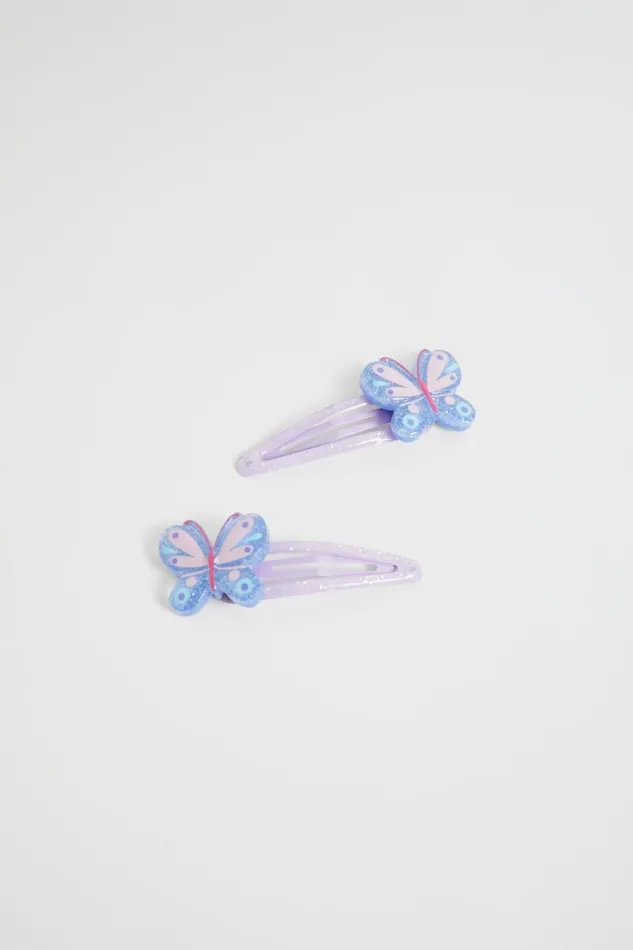 Hair Accessories Girl Seed Heritage Acrylic Butterfly Snaps Multi