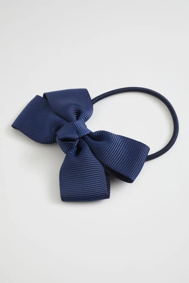 Hair Accessories Girl Seed Heritage Grosgrain Bow Hair Elastic Navy