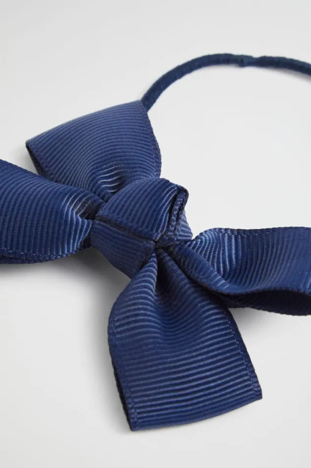 Hair Accessories Girl Seed Heritage Grosgrain Bow Hair Elastic Navy