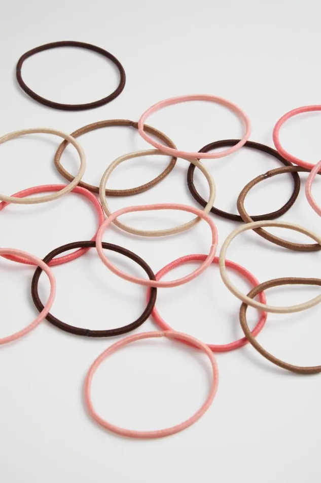 Hair Accessories Woman Seed Heritage Skinny Hair Tie Pack Tulip Pink
