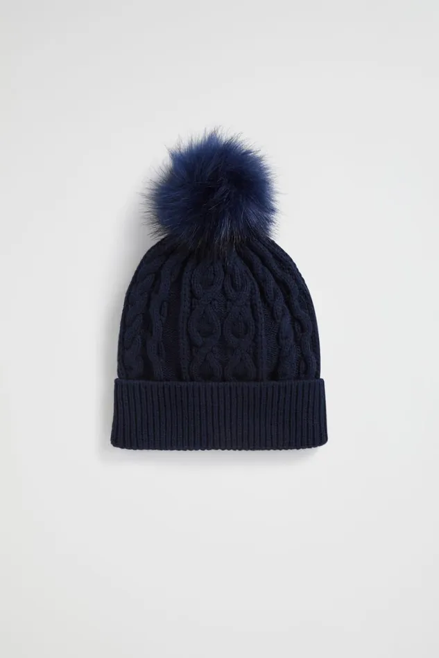 Hats Beanies and Caps Girl Seed Heritage Cable Knit Beanie Midnight Blue