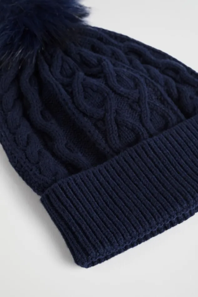 Hats Beanies and Caps Girl Seed Heritage Cable Knit Beanie Midnight Blue