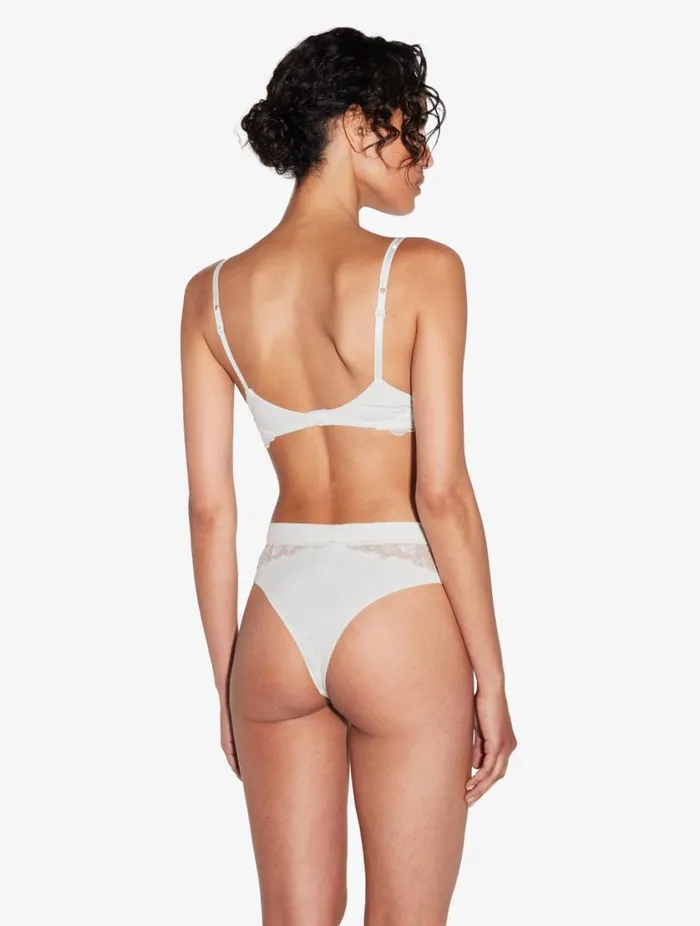 High Waisted Briefs In Lys With Embroidered Tulle Lingerie La Perla Highwaist