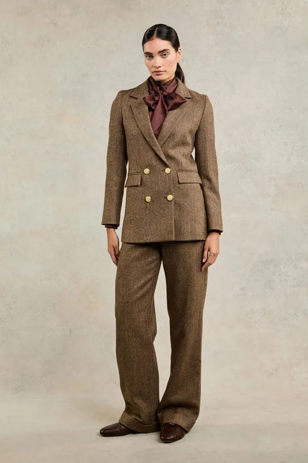 Holland Cooper Ariella Blouse Chocolate Women Shirts and Blouses Holland Cooper Ariella Blouse Chocolate Women Shirts and Blouses
