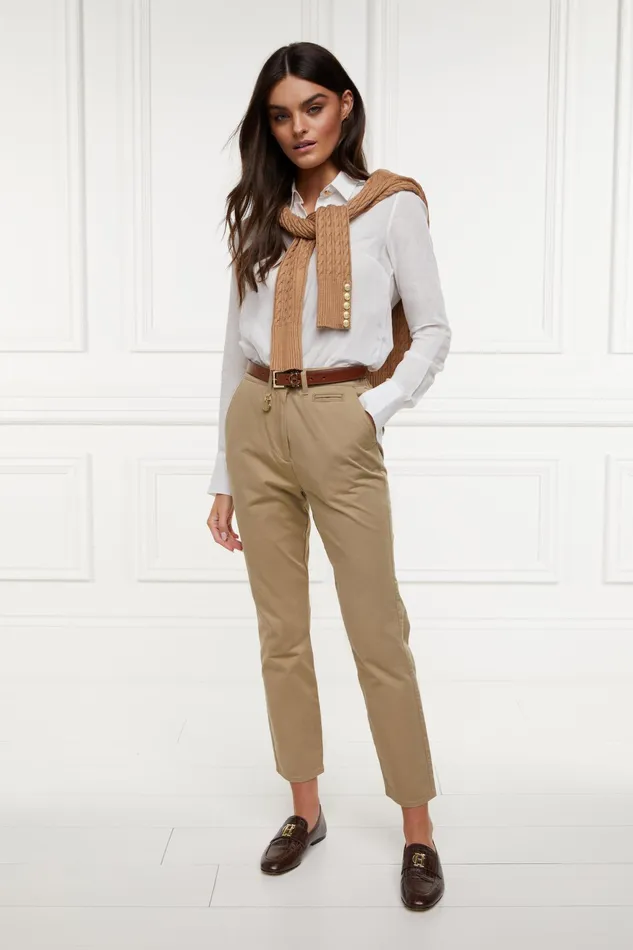 Holland Cooper Arnesby Chino Stone Women Trousers