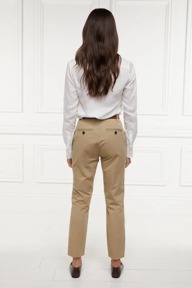 Holland Cooper Arnesby Chino Stone Women Trousers Holland Cooper Arnesby Chino Stone Women Trousers