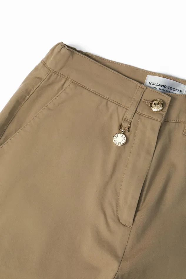 Holland Cooper Arnesby Chino Stone Women Trousers Holland Cooper Arnesby Chino Stone Women Trousers