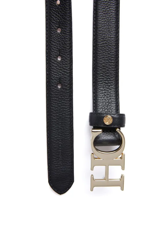 Holland Cooper Atelier Slim Logo Belt Black Women Belts Holland Cooper Atelier Slim Logo Belt Black Women Belts