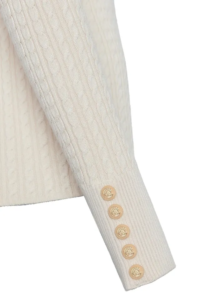 Holland Cooper Ava Quarter Zip Knit Almond Women Knitwear Holland Cooper Ava Quarter Zip Knit Almond Women Knitwear