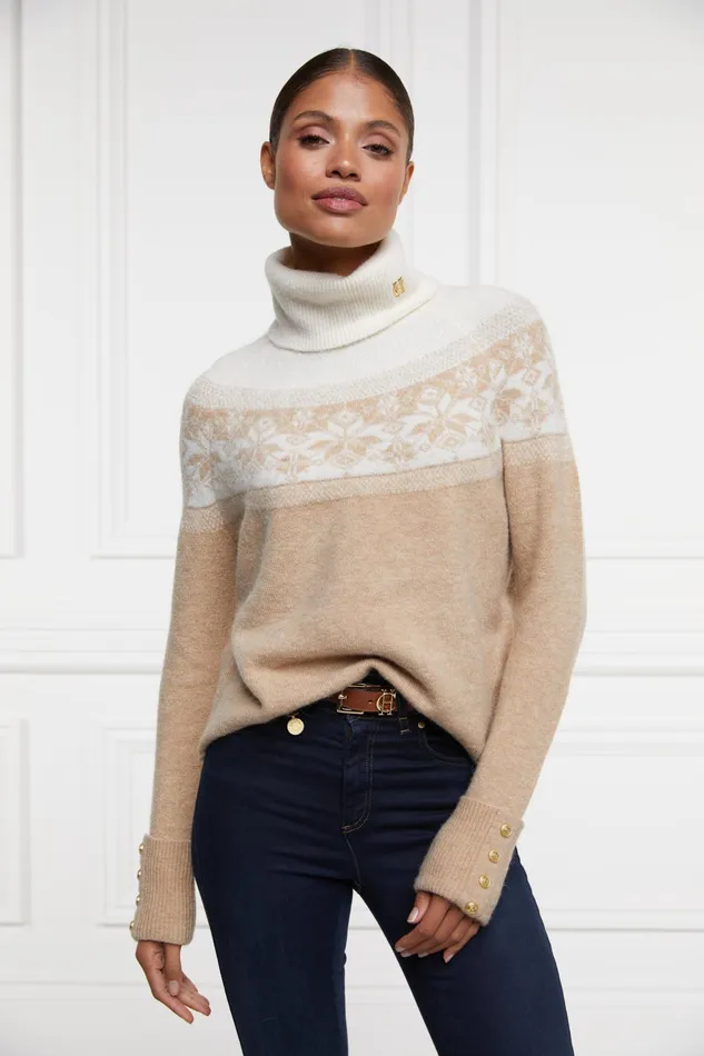 Holland Cooper Beatrice Knit Camel Women Knitwear