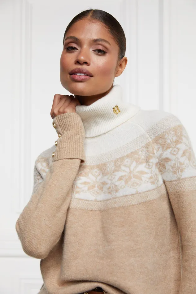 Holland Cooper Beatrice Knit Camel Women Knitwear Holland Cooper Beatrice Knit Camel Women Knitwear
