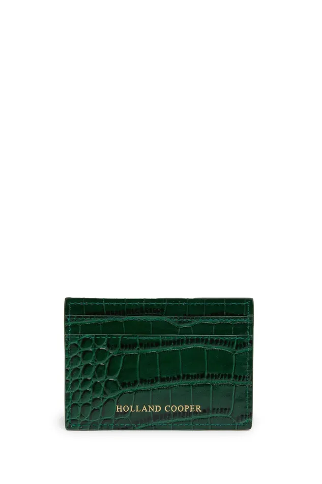 Holland Cooper Chelsea Card Holder Emerald Croc WomenMen Small Leather Goods Holland Cooper Chelsea Card Holder Emerald Croc WomenMen Small Leather Goods