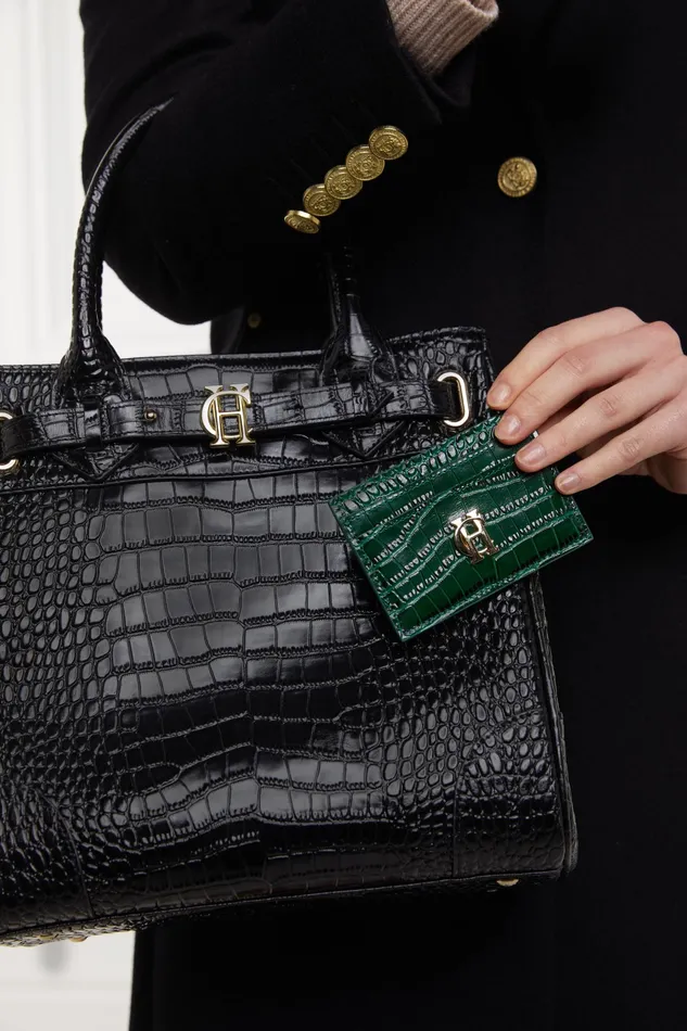 Holland Cooper Chelsea Card Holder Emerald Croc WomenMen Small Leather Goods Holland Cooper Chelsea Card Holder Emerald Croc WomenMen Small Leather Goods