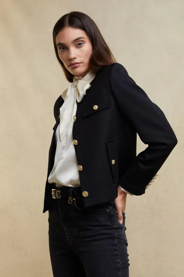 Holland Cooper Chelsea Jacket Black Twill Women Jackets Holland Cooper Chelsea Jacket Black Twill Women Jackets