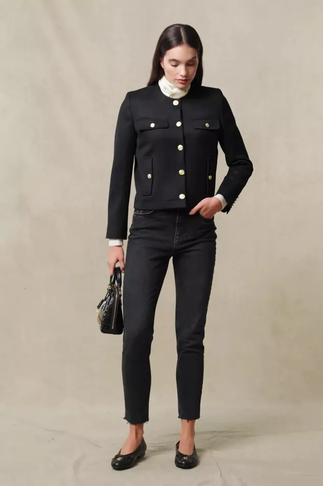 Holland Cooper Chelsea Jacket Black Twill Women Jackets Holland Cooper Chelsea Jacket Black Twill Women Jackets