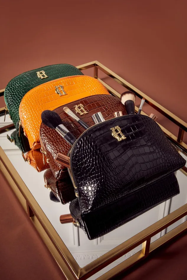 Holland Cooper Chelsea Makeup Bag Emerald Croc Women Small Leather Goods Holland Cooper Chelsea Makeup Bag Emerald Croc Women Small Leather Goods