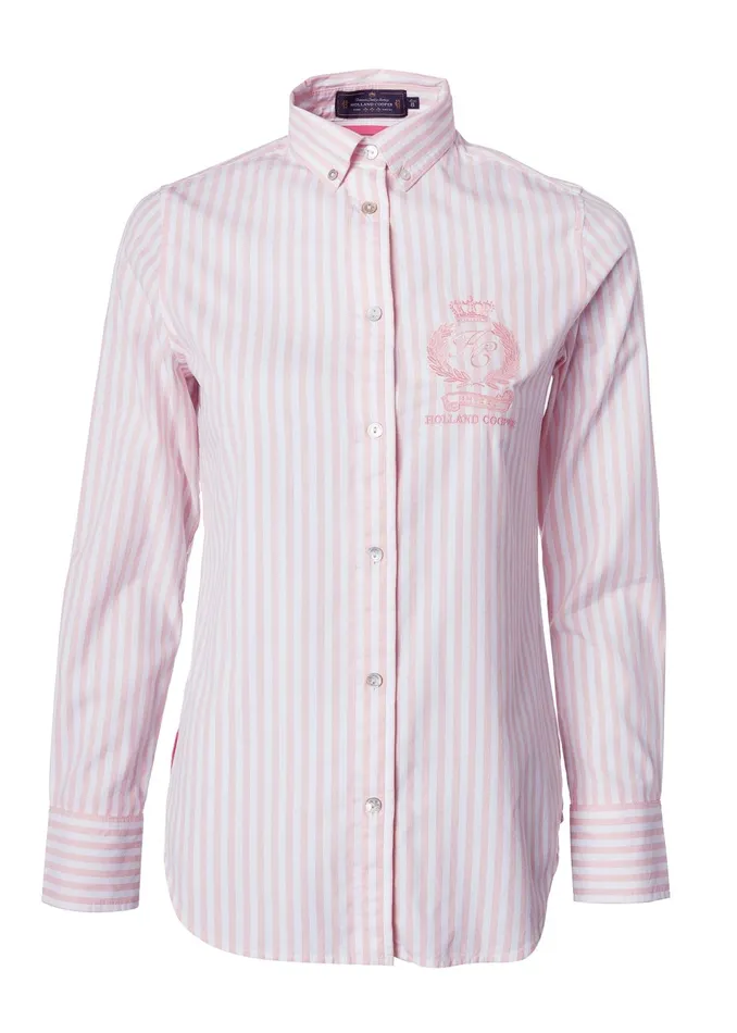 Holland Cooper Classic Button Down Shirt Pink Stripe Women Shirts and Blouses Holland Cooper Classic Button Down Shirt Pink Stripe Women Shirts and Blouses