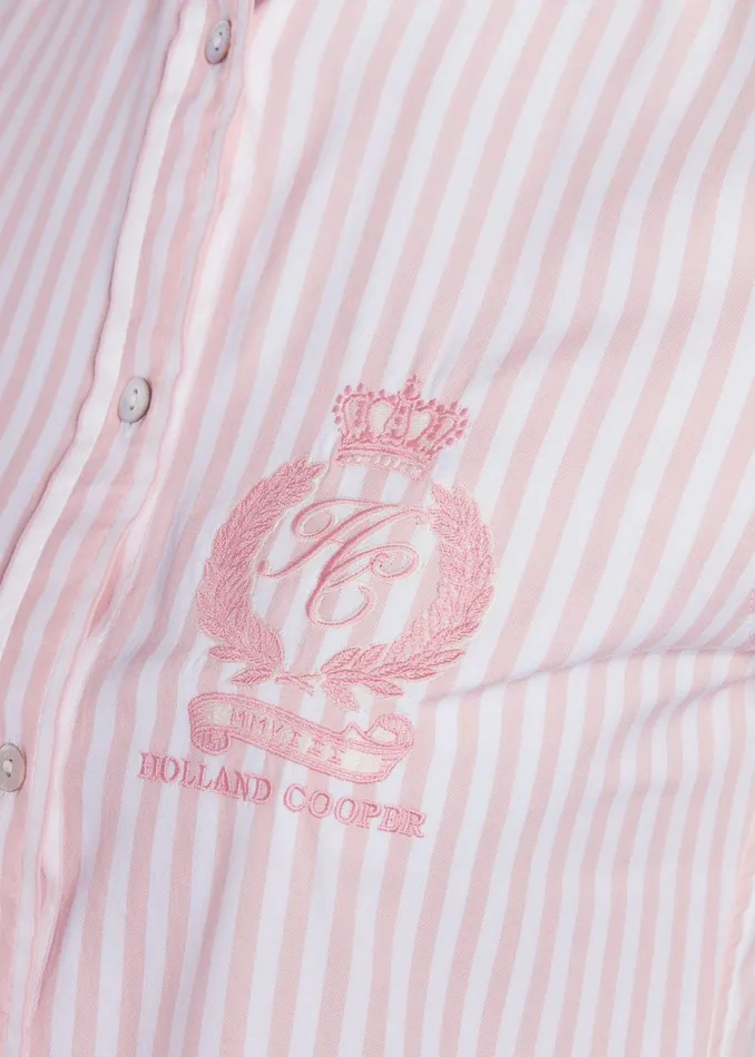 Holland Cooper Classic Button Down Shirt Pink Stripe Women Shirts and Blouses Holland Cooper Classic Button Down Shirt Pink Stripe Women Shirts and Blouses