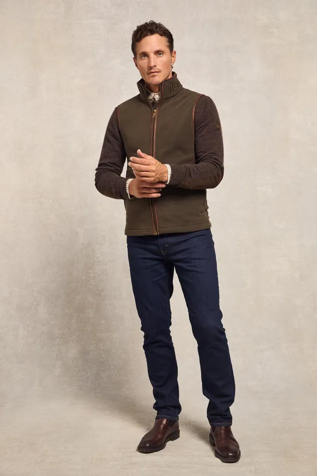 Holland Cooper Country Fleece Gilet Khaki Men Fleeces