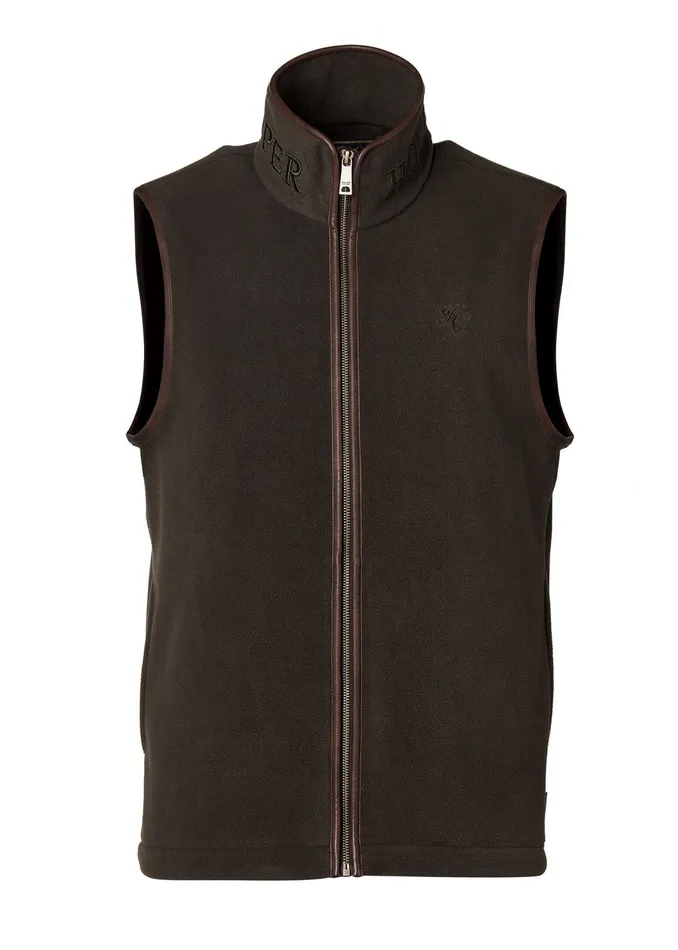 Holland Cooper Country Fleece Gilet Khaki Men Fleeces