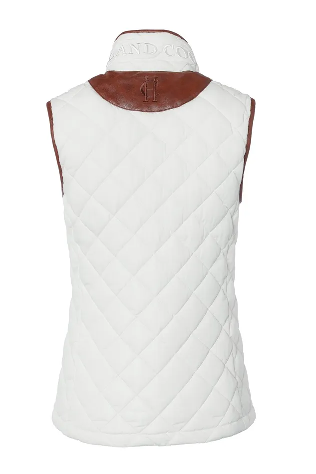 Holland Cooper Country Quilted Gilet Cream Women Gilets Holland Cooper Country Quilted Gilet Cream Women Gilets