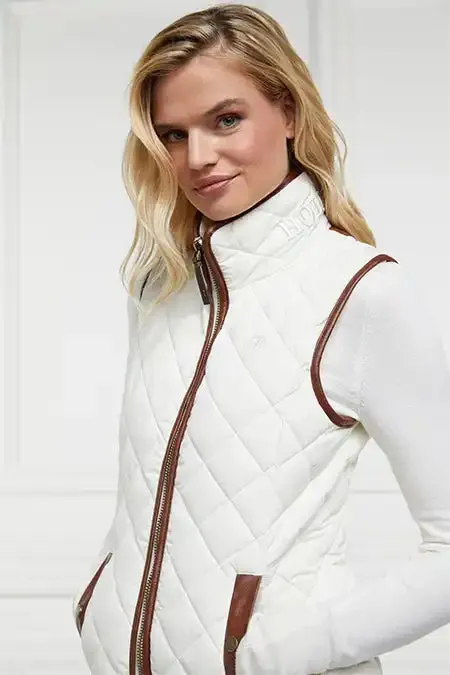 Holland Cooper Country Quilted Gilet Cream Women Gilets Holland Cooper Country Quilted Gilet Cream Women Gilets