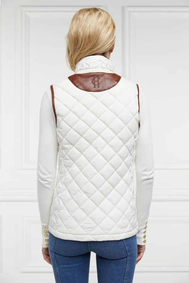 Holland Cooper Country Quilted Gilet Cream Women Gilets Holland Cooper Country Quilted Gilet Cream Women Gilets