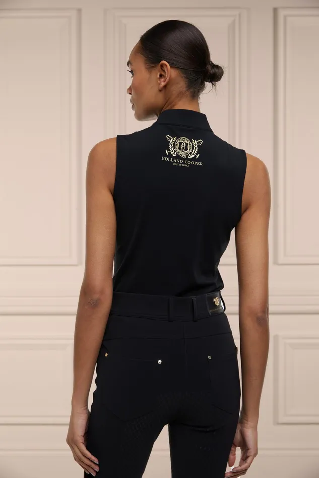 Holland Cooper Crystal Sleeveless Base Layer Black Women Base Layers Holland Cooper Crystal Sleeveless Base Layer Black Women Base Layers