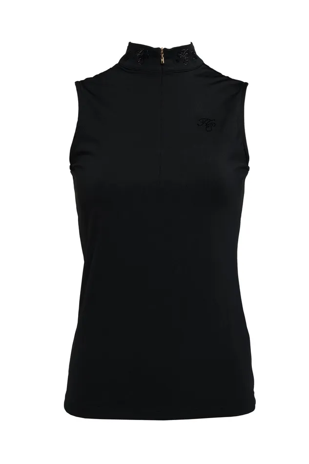 Holland Cooper Crystal Sleeveless Base Layer Black Women Base Layers Holland Cooper Crystal Sleeveless Base Layer Black Women Base Layers
