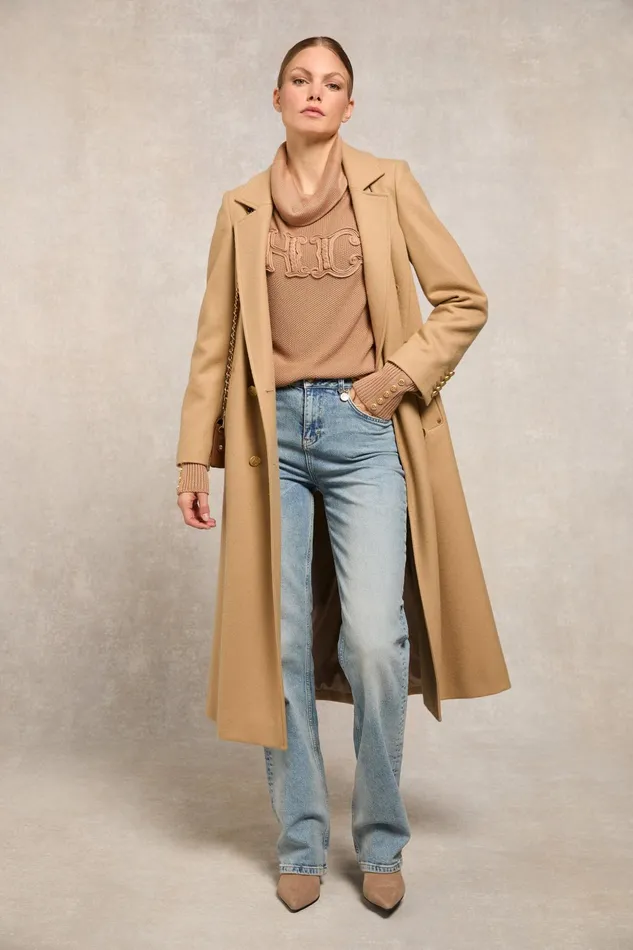 Holland Cooper Daisy Roll Neck Knit Camel Women Knitwear Holland Cooper Daisy Roll Neck Knit Camel Women Knitwear
