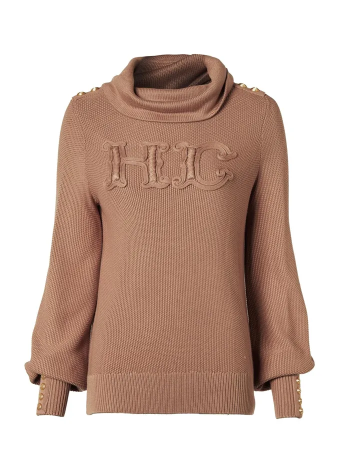 Holland Cooper Daisy Roll Neck Knit Camel Women Knitwear Holland Cooper Daisy Roll Neck Knit Camel Women Knitwear