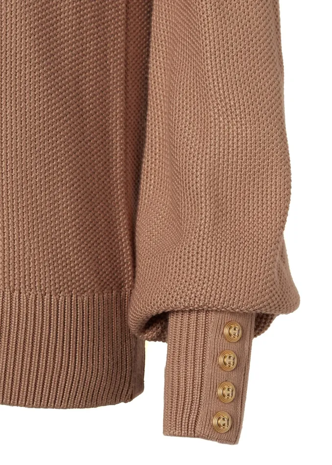 Holland Cooper Daisy Roll Neck Knit Camel Women Knitwear Holland Cooper Daisy Roll Neck Knit Camel Women Knitwear