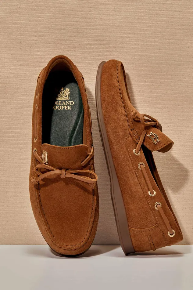 Holland Cooper Deck Shoe Tan Women Loafers